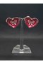 Love Themed Red Enamel Women's Steel Titanium Earrings with Heart and Butterfly Figures Summer Stylish Style New Gift Jewelry Accessory - 2