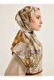 Yellow Patterned Soft Scarf - - 2