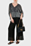 Oversize Silk V-Neck Lace Detailed Blouse Bluz 6901023 - 2