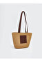 Women's straw beach bag