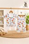 Baby Boy Sporty Patterned Short Sleeve Pajama Set - 6