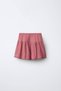Girl's Pink Fabric Strap Blouse Skirt Set with Lace Detail Summer 2-Piece Set - 7