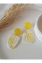 Yellow Lemon Earrings Fruit Flower Ultra Light Handmade Polymer Clay Earrings - 2