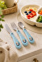 Stainless Steel Children's Food Spoon Set with Ergonomic Handle 3 Piece Fork Spoon Knife Set