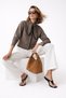 Knitwear Cardigan with Brown Scarf - 5
