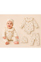 Newborn Crispy Floral 3-Piece Baby Set