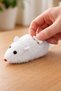 Multi-Color Battery-Free Wind-Up Mouse Cat Toy Moving Interactive Hunting Game, Plush Mouse Soft Texture - 3
