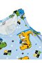 Boys' 100% Genuine Cotton Fabric Blue Dinosaurs Patterned Underwear Set with Stitched Crotch - 2