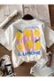 Unisex Il Limone Printed Oversize Crew Neck T-Shirt - 2