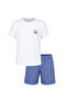 Men's Cotton Blue Crab Patterned Pocket Shorts Pajama Set - 5
