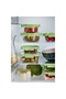 Green 3-Piece Rectangular Storage Container Set with Individual Glass Lids - 4