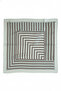 Gray Geometric Striped Silk Scarf