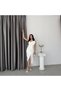 White Stone Embellished Strapless Midi Evening Dress - 2
