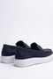 100% Genuine Nubuck & Leather Navy Blue Ultra Light Casual Men's Shoes Luass29Al0049 - 5