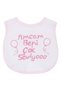 Baby Girl Embroidered Pink Waterproof Apron with "My Uncle Loves Me Very Much"