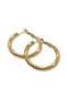 Women's Gold Color Twisted Vintage Hoop Earrings 3.5cm Stylish Modern Earring Model - 5