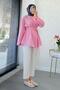 Bronch Detailed Wide Belted Poplin Tunic – Pink - 8