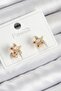 Brass Zircon Stone Star Model Gold Color Children's Earrings - 2