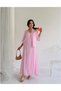 Women's Pink Drawstring Dress & Shirt Set - 3