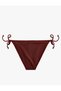 Textured Bikini Bottom with Side Ties and Drawstring - 4