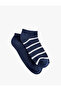 Set of 2 Basic Striped Cotton Bootie Socks - 2