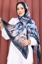 Rose Motif Premium Shawl Series Navy Blue