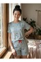 Women's Milan Fabric Short Sleeve Shorts Pajama Set