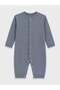 Isyiz Baby Patterned Snap Fastener Long Sleeve Jumpsuit 100% Cotton - 2