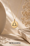 Libra Zodiac Sign Necklace Gold Color Minimal Design Stainless Steel Astrology Horoscope Necklace Modern Women Jewelry