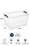 Set of 2 20 Lt Lockable Storage Boxes Multi-Purpose Organizer Pantry Supplies Hardware Toy Organizer - 3