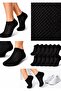 5-Piece Men's Bamboo Comfortable Anti-Sweat Anti-Odor Breathable Booties Socks Black