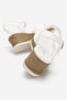 Women's Cross-Tied Low Wedge Heeled Sandals; White - 5