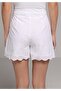 Regular Fit High Waist Jacquard Women's White Shorts - 2