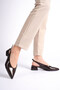 Vienna Women's Brown Open-Back Low-Heeled Shoes - 3