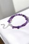 Amethyst Necklace Amethyst Bracelet Set Steel Wire Steel Clip Steel Ring Steel Chain Natural Stone Set - 6