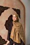 Jacquard Patterned Shawl Mustard - 4