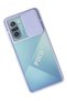 Ilkeshop New Poco F3 Case Palm Frosted Camera Sliding Silicone (101002) - Lilac - 2