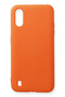 Ilkeshop New Galaxy A01 Case Nano Inside Velvet Silicone (143129) - Orange