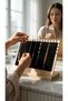 Wooden Necklace Stand – Black Fabric Covered Jewelry Organizer 26X26 cm Decorative Gift for Women - 5