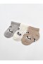 3-Pack Panda Baby Short Socks / Unisex Cotton Seamless Toe Socks - 3