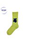 Women's Cotton Teddy Bear Patterned Cute Socks Acid Green - 2