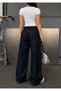 Women's Indigo Color Baggy 3449_S08 High Waist Denim Pants - 2