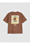 Nevavm Oval Collar Printed Boys' T-Shirt with Difference - 3