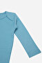 100% Organic Cotton Blue Long Sleeve Baby Bodysuit 5 Pack - 4