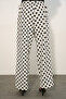 Women's Wide Leg Polka Dot Pants 30116 - White - 6