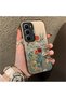 Infinix Hot 60I Compatible Silicone Edge Hard Back Anti-Fall Phone Case with Floral Pattern - 3