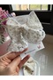 Handmade Muslin and French Lace Bow Buckle Duo - 3