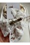 Handmade Muslin and French Lace Bow Buckle Duo - 6