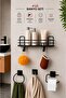 Bathroom Organizer Set 4 Pieces Adhesive Shampoo Holder Toilet Paper Holder Towel Holder Hanger Tss-01 Black
