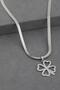 316 L Stainless Steel - Anti-Allergic - Non-Tarnish Silver - Medium Clover - Design Necklace